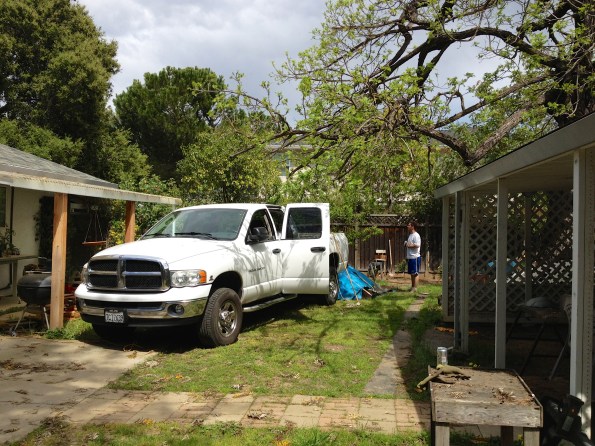 Getting the truck into this spot definitely involve some coercing, but it was well worth it. So much time saved!