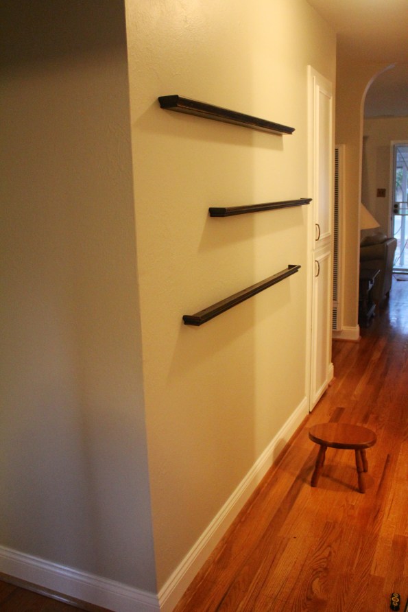 Photo rails installed! Sorry for the lack of photos... while writing this post I realized we didn't take a single picture of the construction or installation process. Oops!