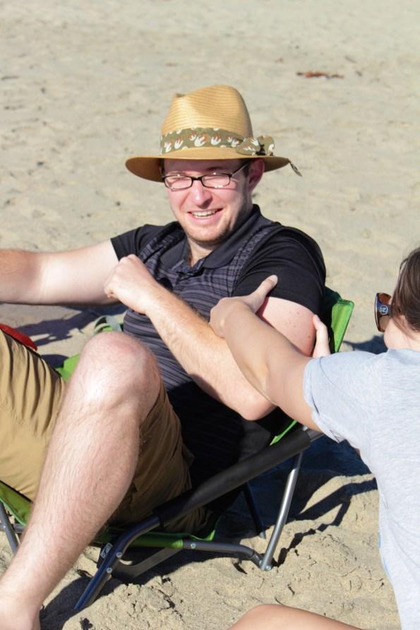 Typical Kim and Matt picture... Matt trying to be serious, Kim trying to make Matt laugh, and a rather awkward resultant expression